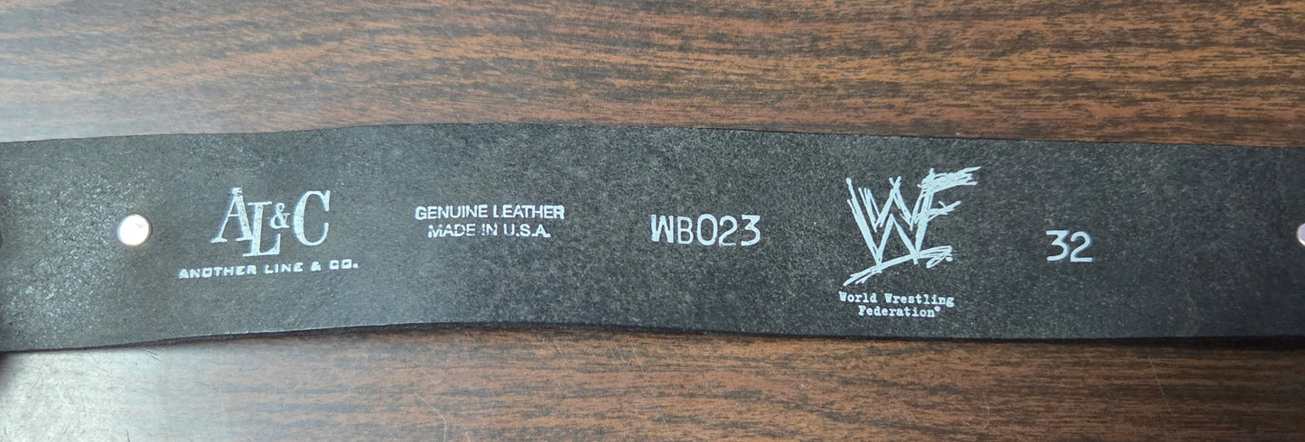 WWF/WWE Genuine Leather Belt - Sable (Officially Licensed) - Size 32