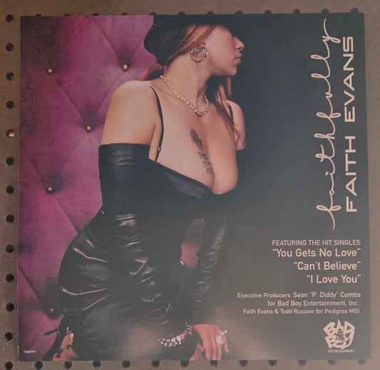 Faith Evans "Faithfully" - 2001 Vintage Promotional Double-sided Album Cover Poster Flat