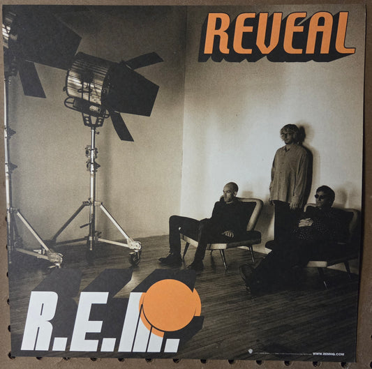 R.E.M. "Reveal" - 2001 Vintage Promotional Double-sided Album Cover Poster Flat