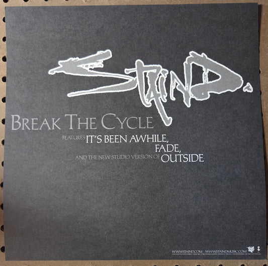 Straid "Break the Cycle" - 2001 Vintage Promotional Double-sided Album Cover Poster Flat