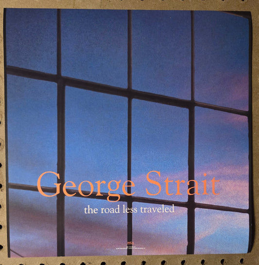 George Strait "The Road Less Traveled" - 2001 Vintage Promotional Double-sided Album Cover Poster Flat
