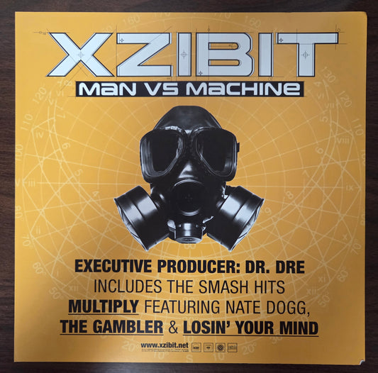 Xzibit "Man vs. Machine" - 2002 Vintage Promotional Double-sided Album Cover Poster Flat