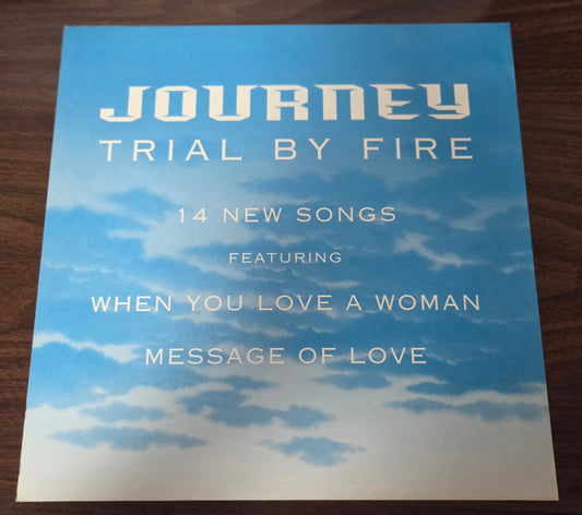 Journey "Trial by Fire" - 1996 Vintage Promotional Double-sided Album Cover Poster Flat