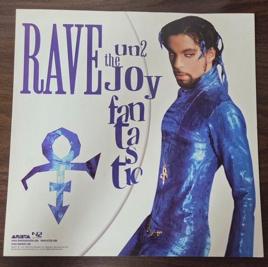 Prince "Rave Unto the Joy" - 1999 Vintage Promotional Double-sided Album Cover Poster Flat