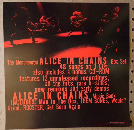 Alice in Chains - Music Bank - Vintage 12x12 Double-sided Album Cover Promo Poster