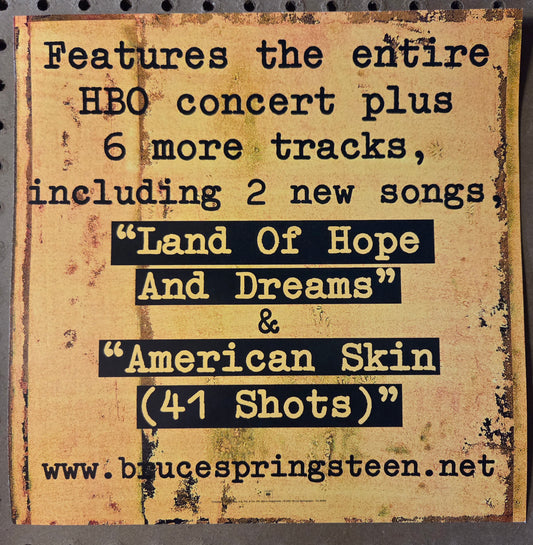 Bruce Springsteen - Live in New York City - Vintage 12x12 Double-sided Album Cover Promo Poster
