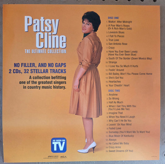Patsy Cline - The Ultimate Collection - Vintage 12x12 Double-sided Album Cover Promo Poster