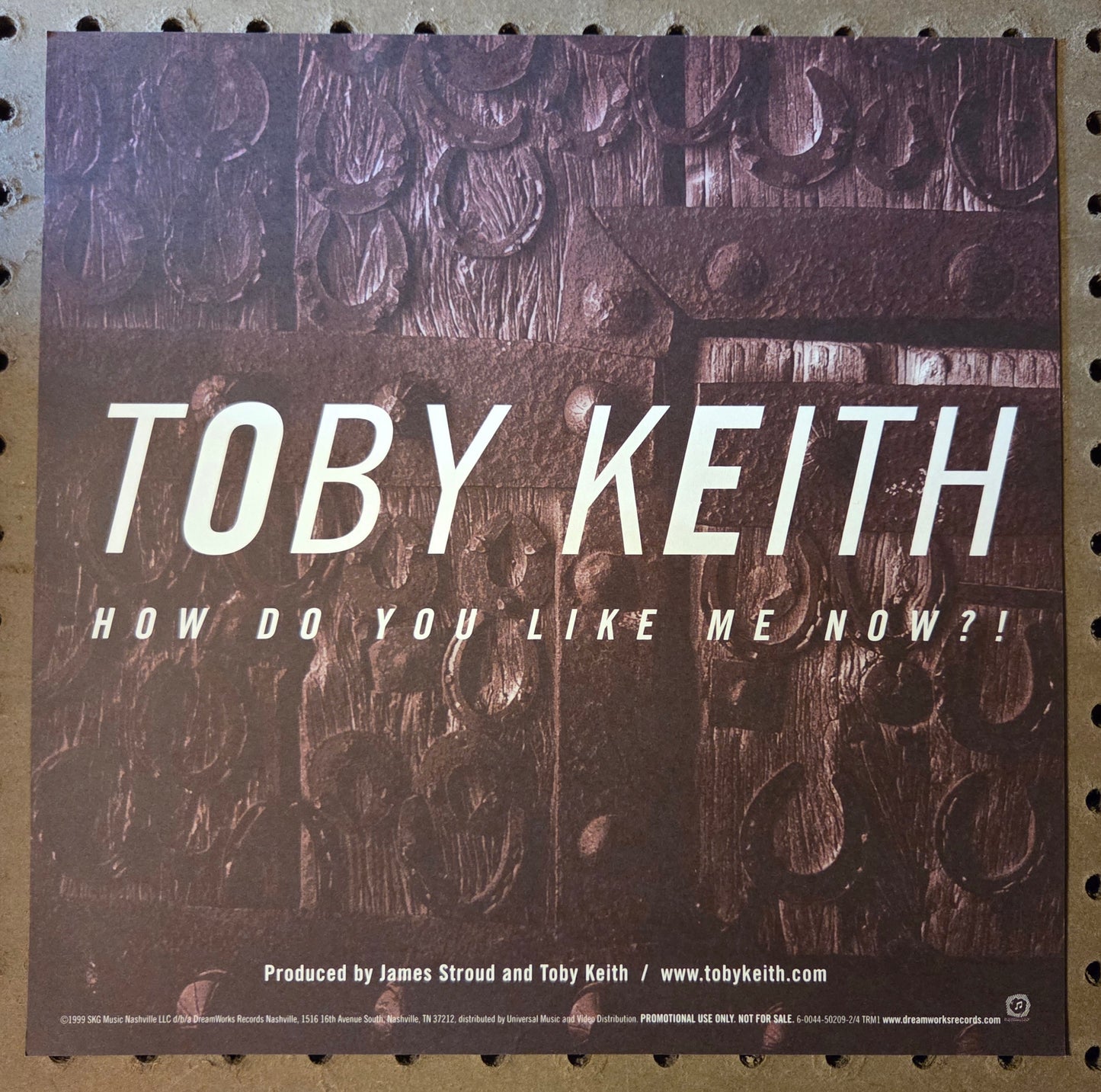 Toby Keith - How Do You Like Me Now?! - Vintage 12x12 Double-sided Album Cover Promo Poster