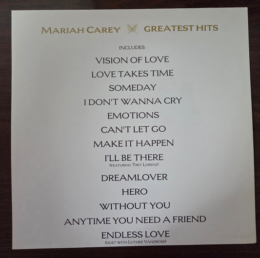 Mariah Carey "Greatest Hits" - 2001 Vintage Promotional Double-sided Album Cover Poster Flat