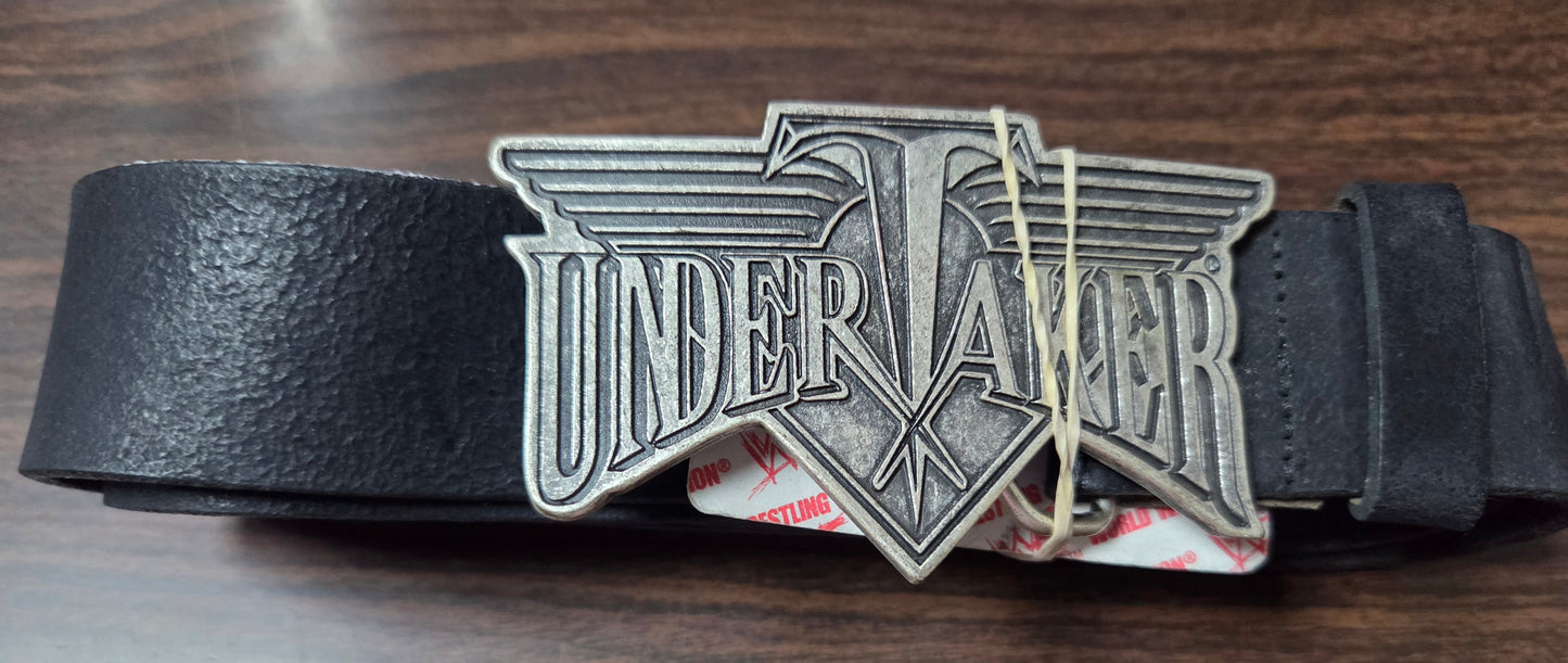 WWF/WWE Genuine Leather Belt - Undertaker (Officially Licensed) - Size 32