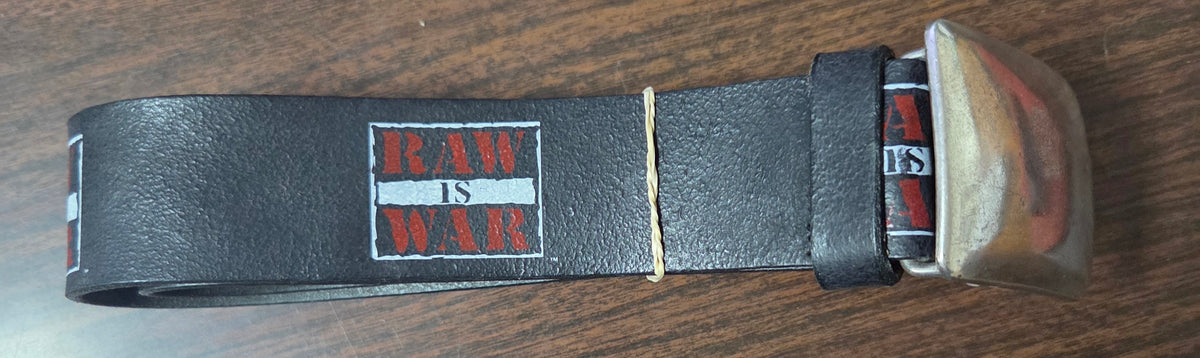 WWF/WWE Genuine Leather Belt - Raw is War (Officially Licensed) - Size 34