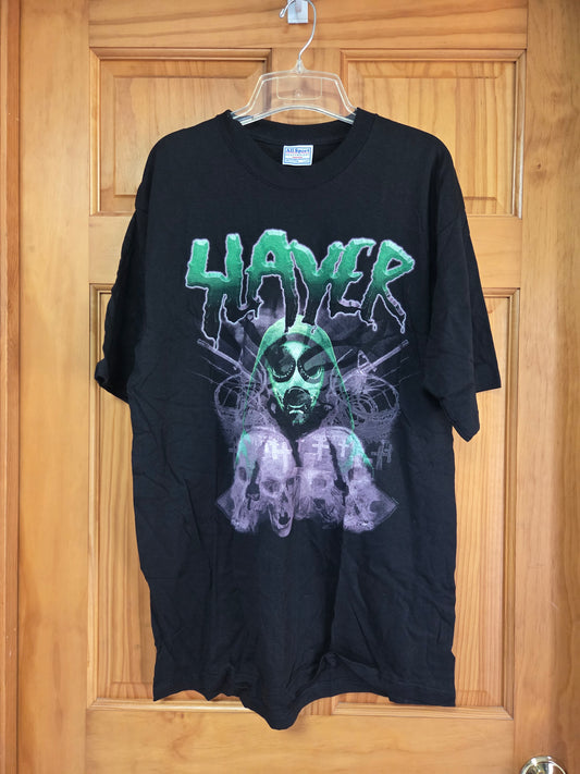 Slayer Green Gas Mask Skull War - Authentic Vintage T-Shirt