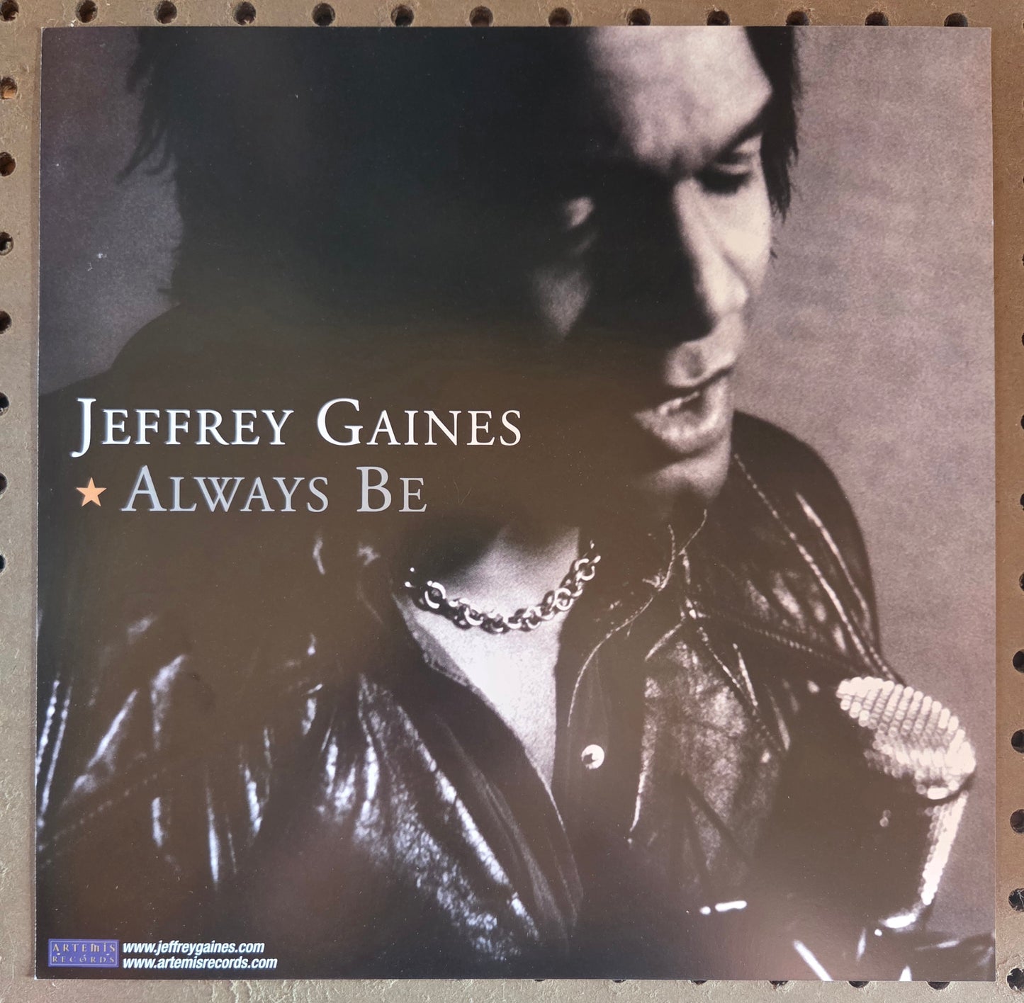 Jeffrey Gains "Always Be" - 2001 Vintage Promotional Double-sided Album Cover Poster Flat