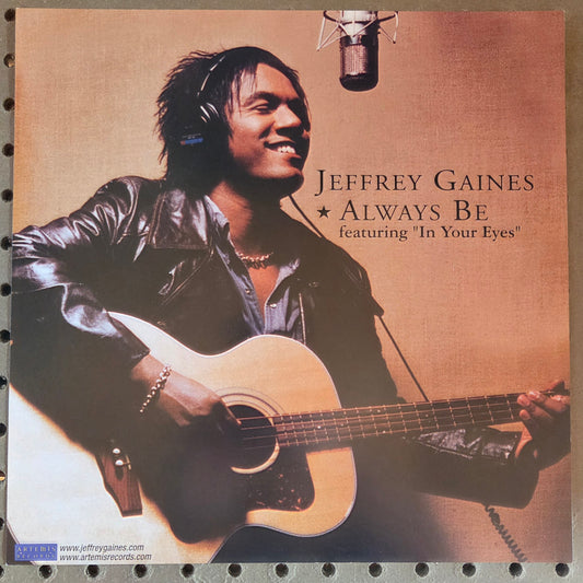 Jeffrey Gains "Always Be" - 2001 Vintage Promotional Double-sided Album Cover Poster Flat