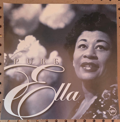 Ella Fitzgerald "Pure Ella" - 1998 Vintage Promotional Double-sided Album Cover Poster Flat