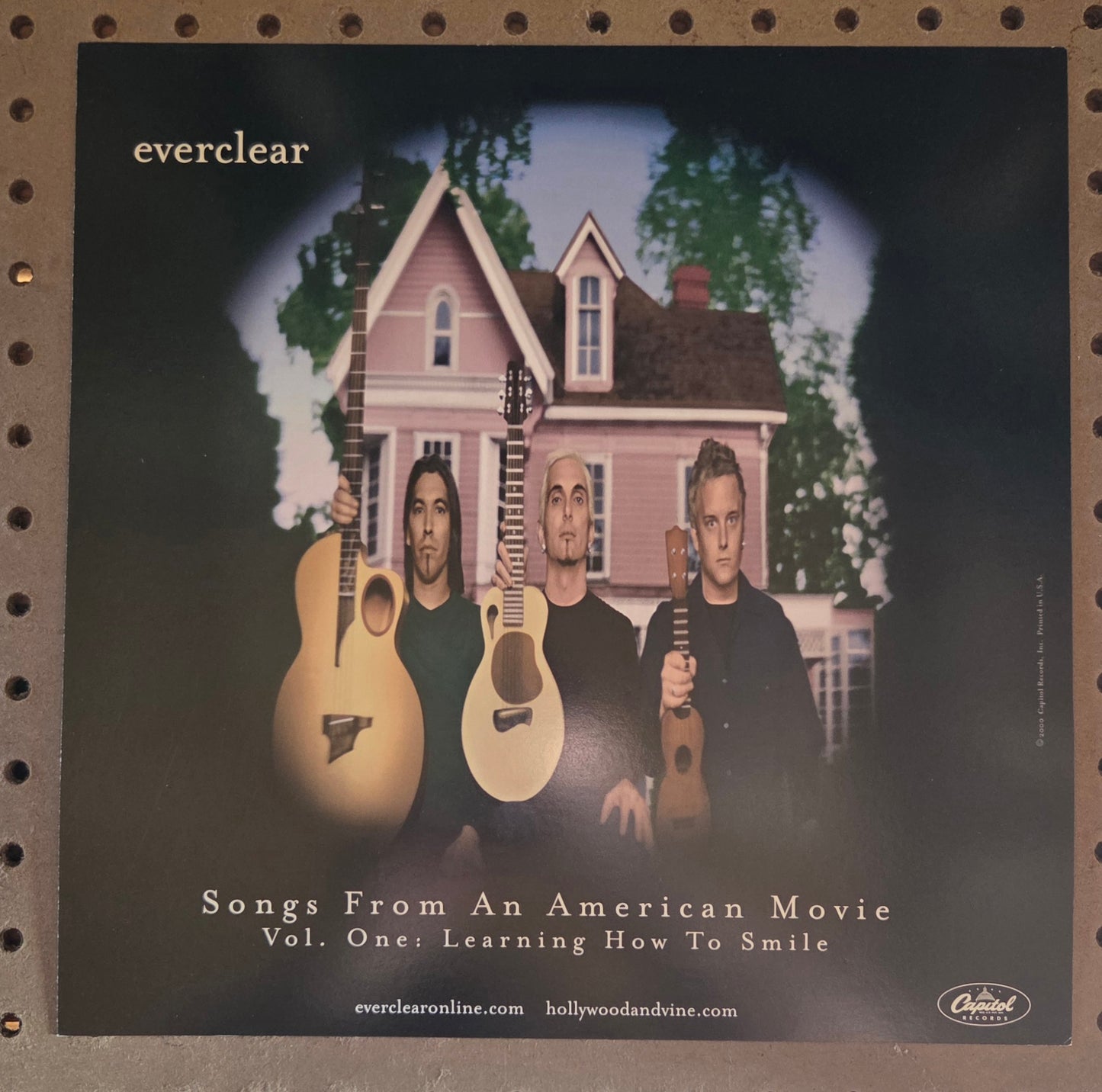 Everclear - 2000 Vintage Promotional Double-sided Album Cover Poster Flat