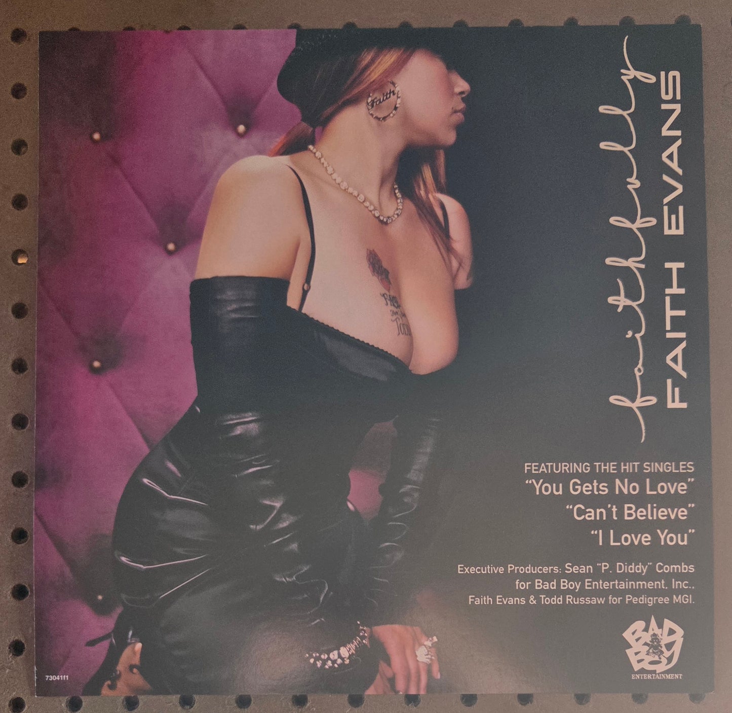 Faith Evans "Faithfully" - 2001 Vintage Promotional Double-sided Album Cover Poster Flat