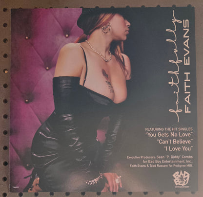 Faith Evans "Faithfully" - 2001 Vintage Promotional Double-sided Album Cover Poster Flat