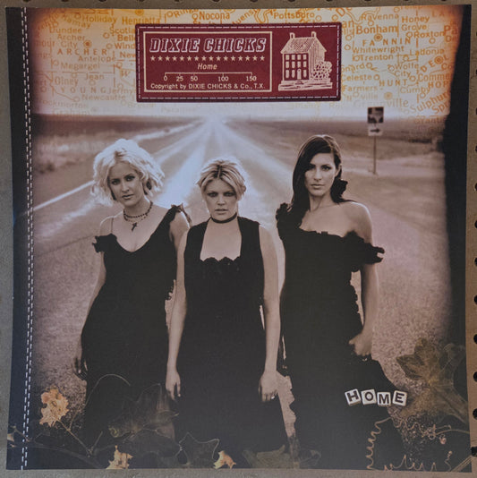 Dixie Chicks- "Home" - 2002 Vintage Promotional Double-sided Album Cover Poster Flat