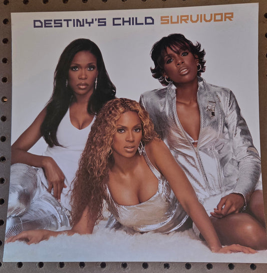 Destiny's Child "Survivor" - 2001 Vintage Promotional Double-sided Album Cover Poster Flat