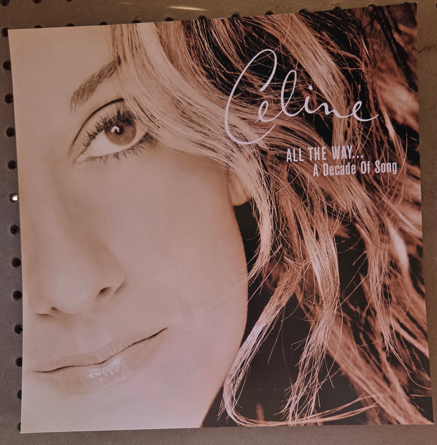 Celine Dion "All the Way" - 1999 Vintage Promotional Double-sided Album Cover Poster Flat