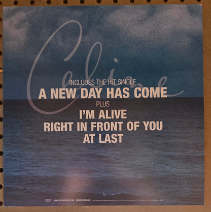 Celine Dion "A New Day Has Come" - 2002 Vintage Promotional Double-sided Album Cover Poster Flat