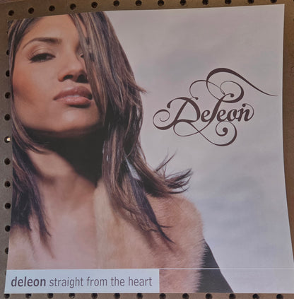 Deleon "Straight from the Heart" - 2001 Vintage Promotional Double-sided Album Cover Poster Flat