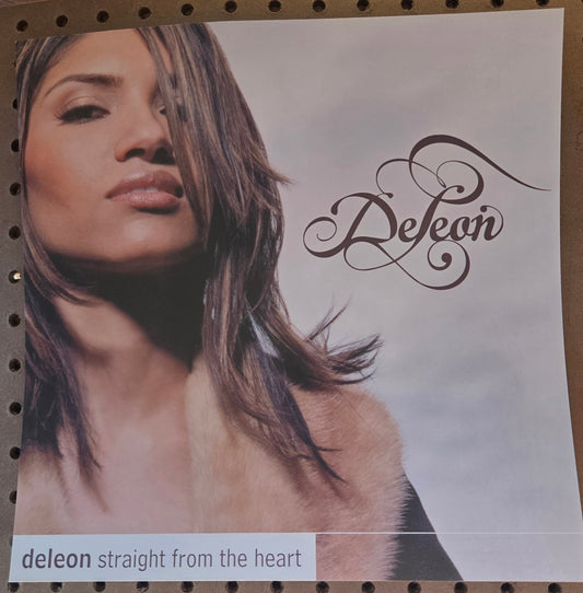 Deleon "Straight from the Heart" - 2001 Vintage Promotional Double-sided Album Cover Poster Flat