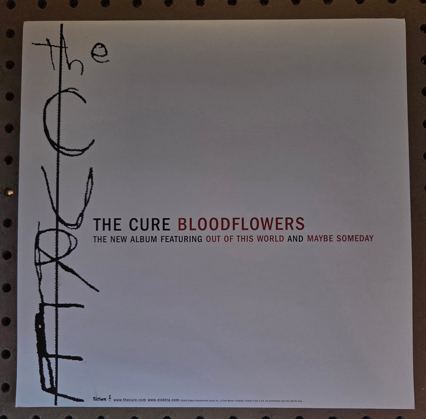 The Cure "Bloodflowers" - 2000 Vintage Promotional Double-sided Album Cover Poster Flat