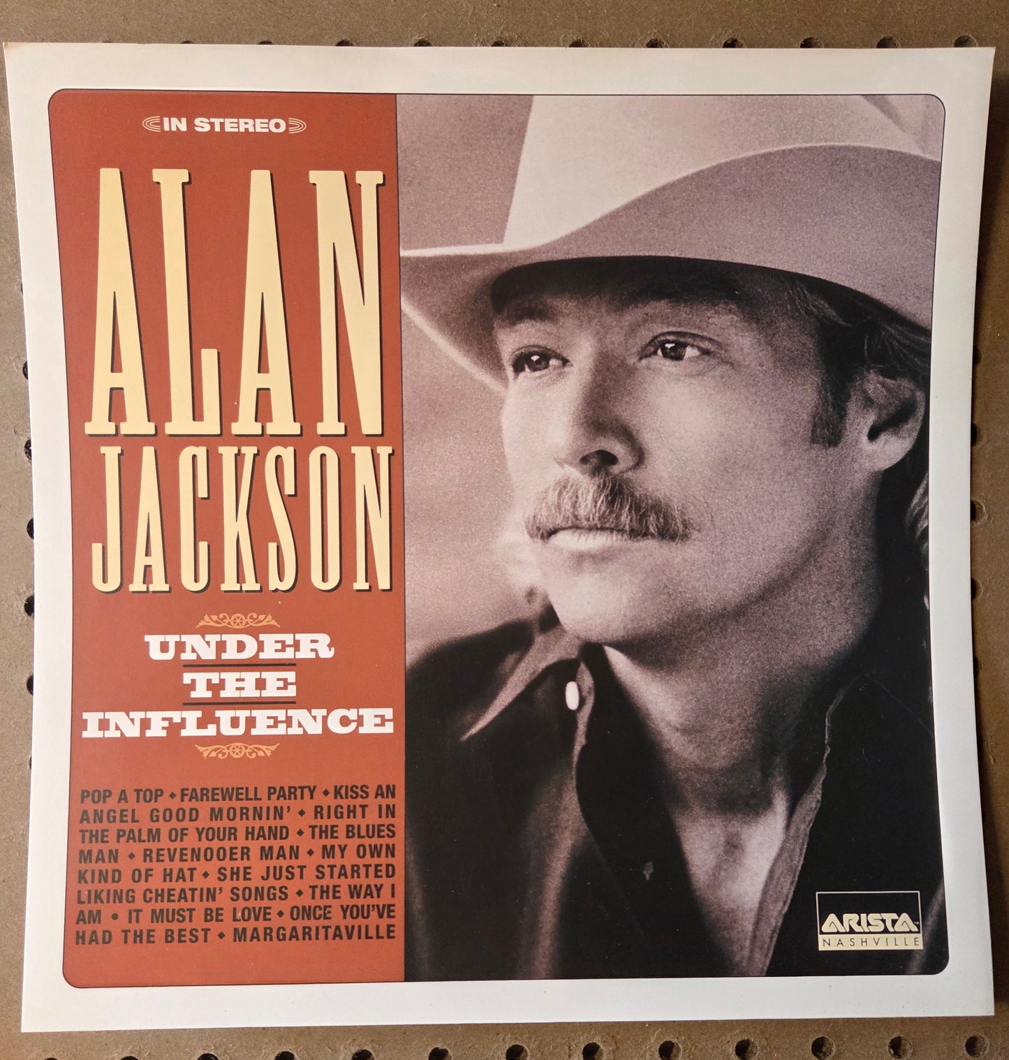 Alan Jackson "Under the Influence" - 1999 Vintage Promotional Double-sided Album Cover Poster Flat