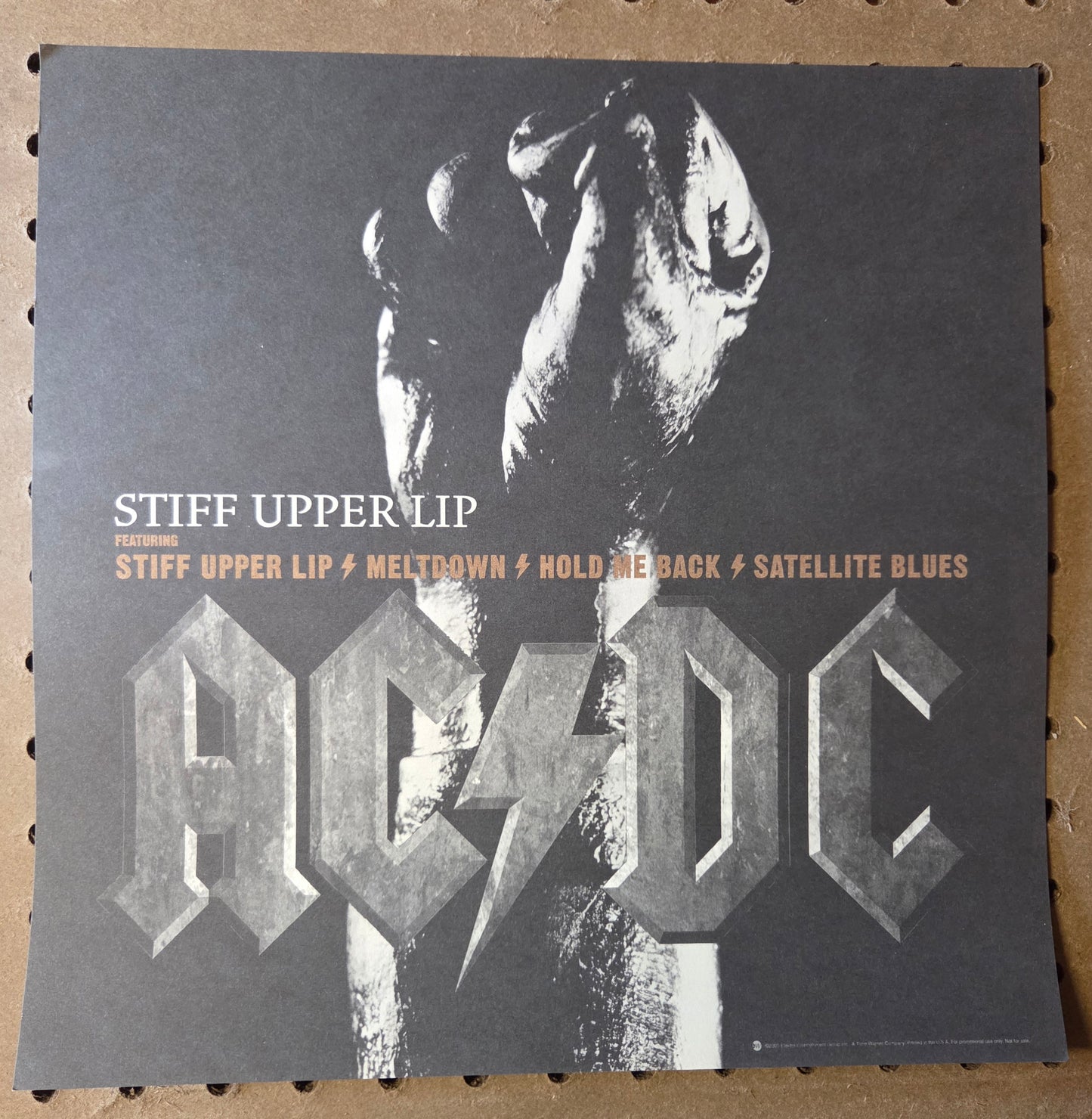 AC/DC Stiff Upper Lip 2000 Promo 12x12 Poster Flat Double Sided Elektra Vtg