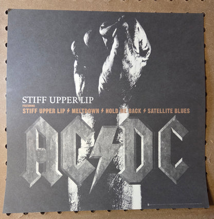 AC/DC Stiff Upper Lip 2000 Promo 12x12 Poster Flat Double Sided Elektra Vtg