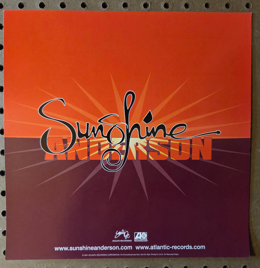 Sunshine Anderson - 2001 Vintage Promotional Double-sided Album Cover Poster Flat