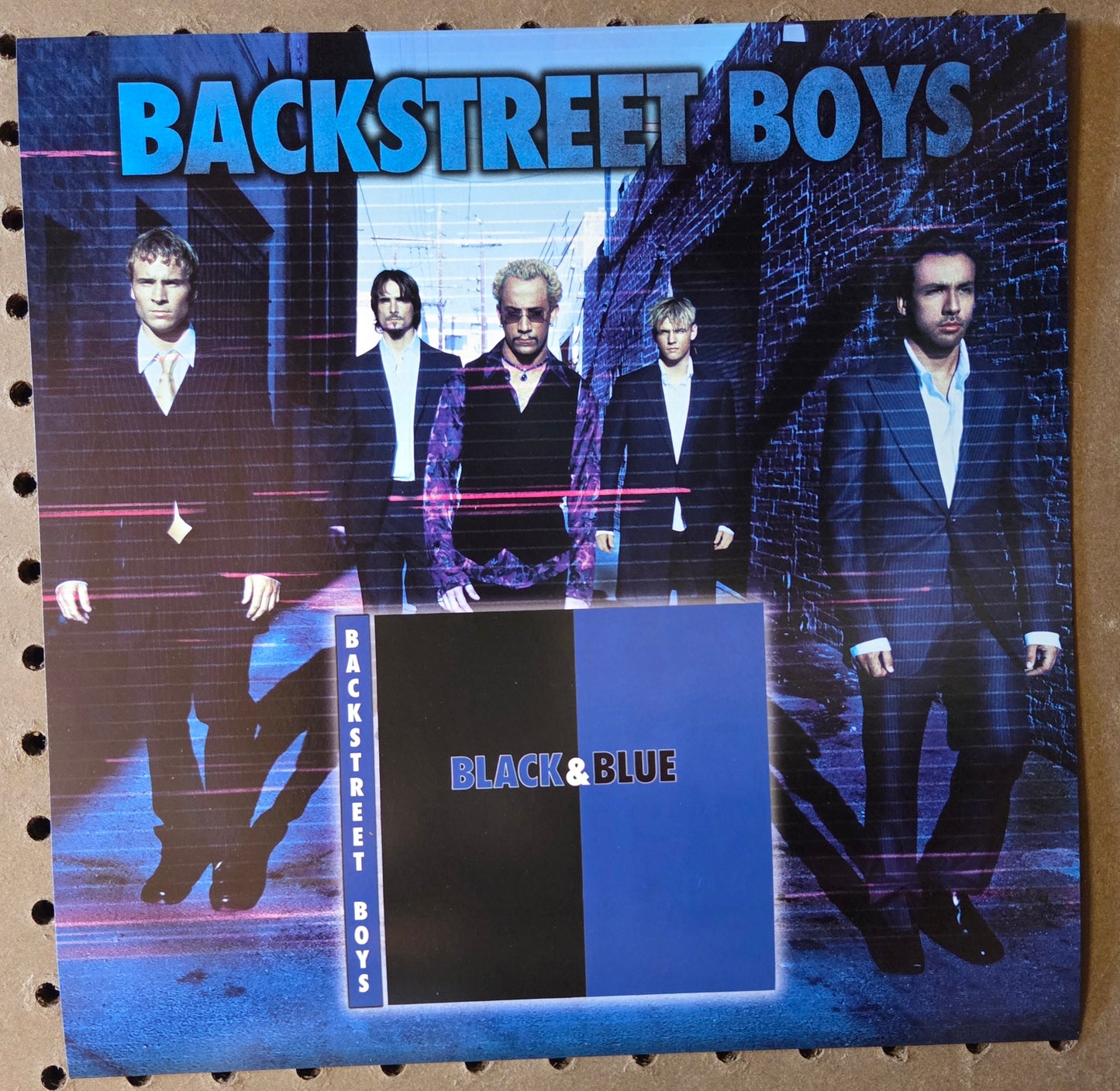 Backstreet Boys - "Black & Blue" - 2000 Vintage Promotional Double-sided Album Cover Poster Flat