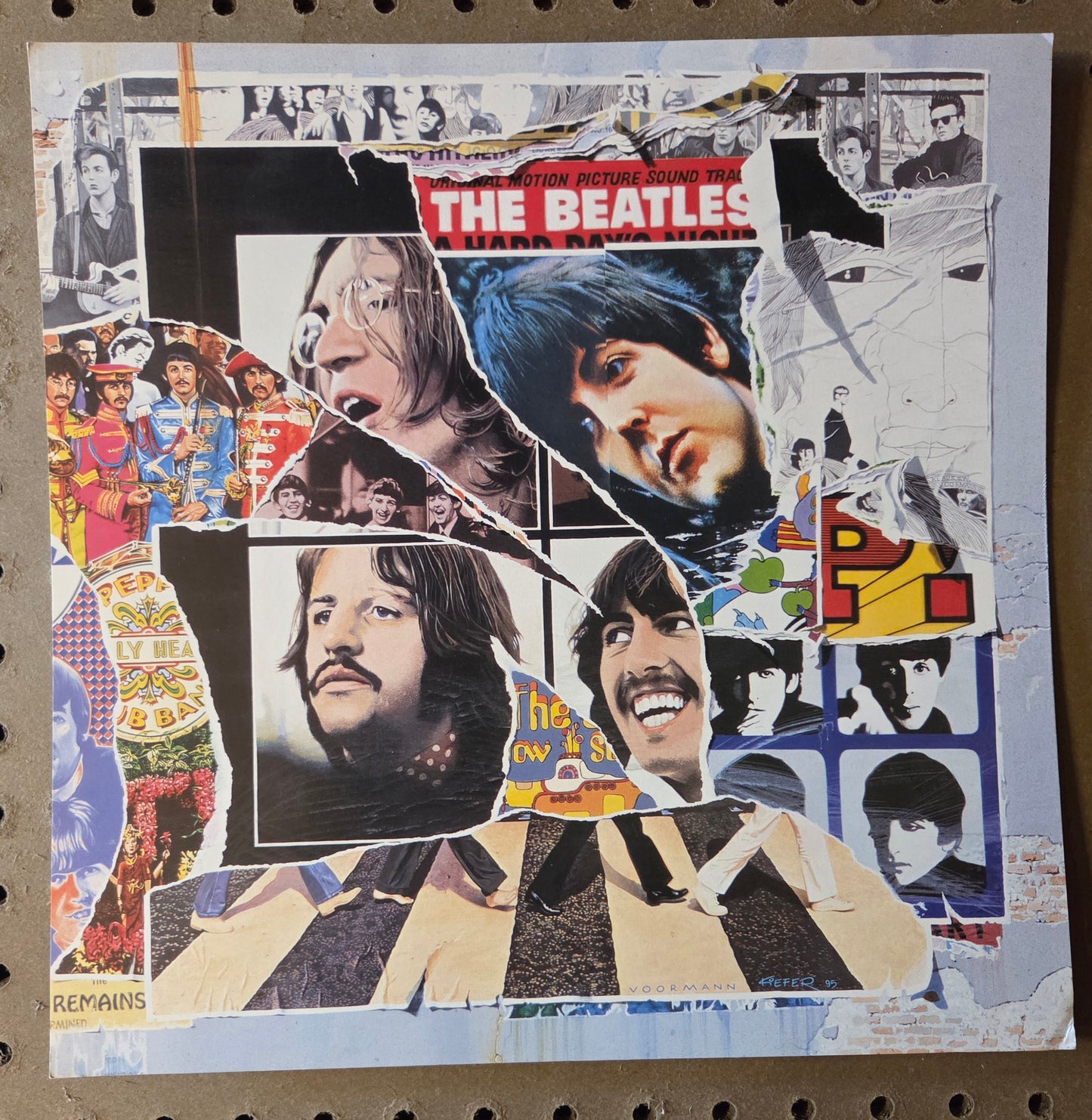 The Beatles "Anthology 3" - 1996 Vintage Promotional Double-sided Album Cover Poster Flat