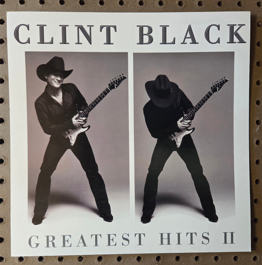 Clint Black "Greatest Hits" - 2001 Vintage Promotional Double-sided Album Cover Poster Flat