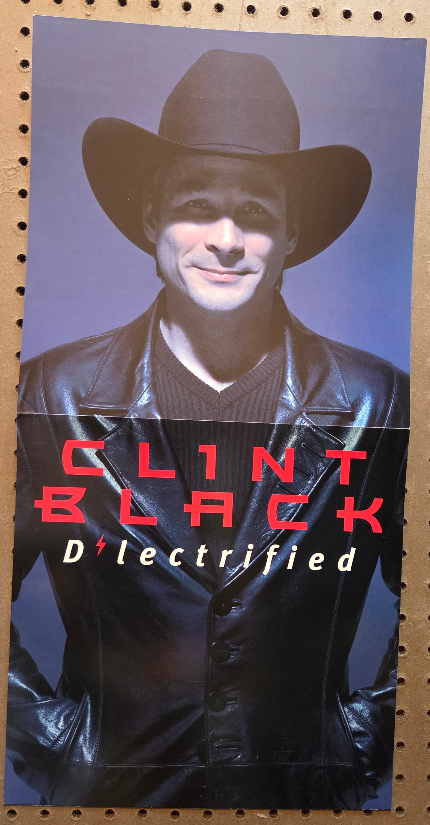 Clint Black "D'lectrified" - 1999 Vintage Promotional Double-sided Album Cover Poster Flat