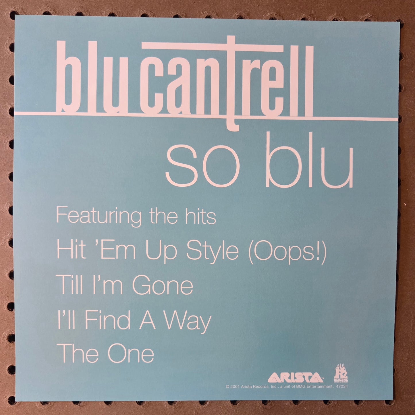 Blu Cantrell "So Blu" - 2001 Vintage Promotional Double-sided Album Cover Poster Flat