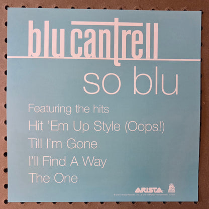 Blu Cantrell "So Blu" - 2001 Vintage Promotional Double-sided Album Cover Poster Flat