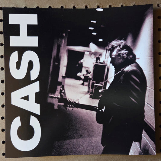 Johnny Cash "Solitary Man" - 2000 Vintage Promotional Double-sided Album Cover Poster Flat