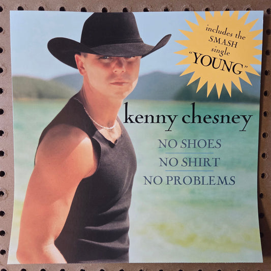 Kenny Chesney "No Shoes No Shirt, No Problem" - 2002 Vintage Promotional Double-sided Album Cover Poster Flat