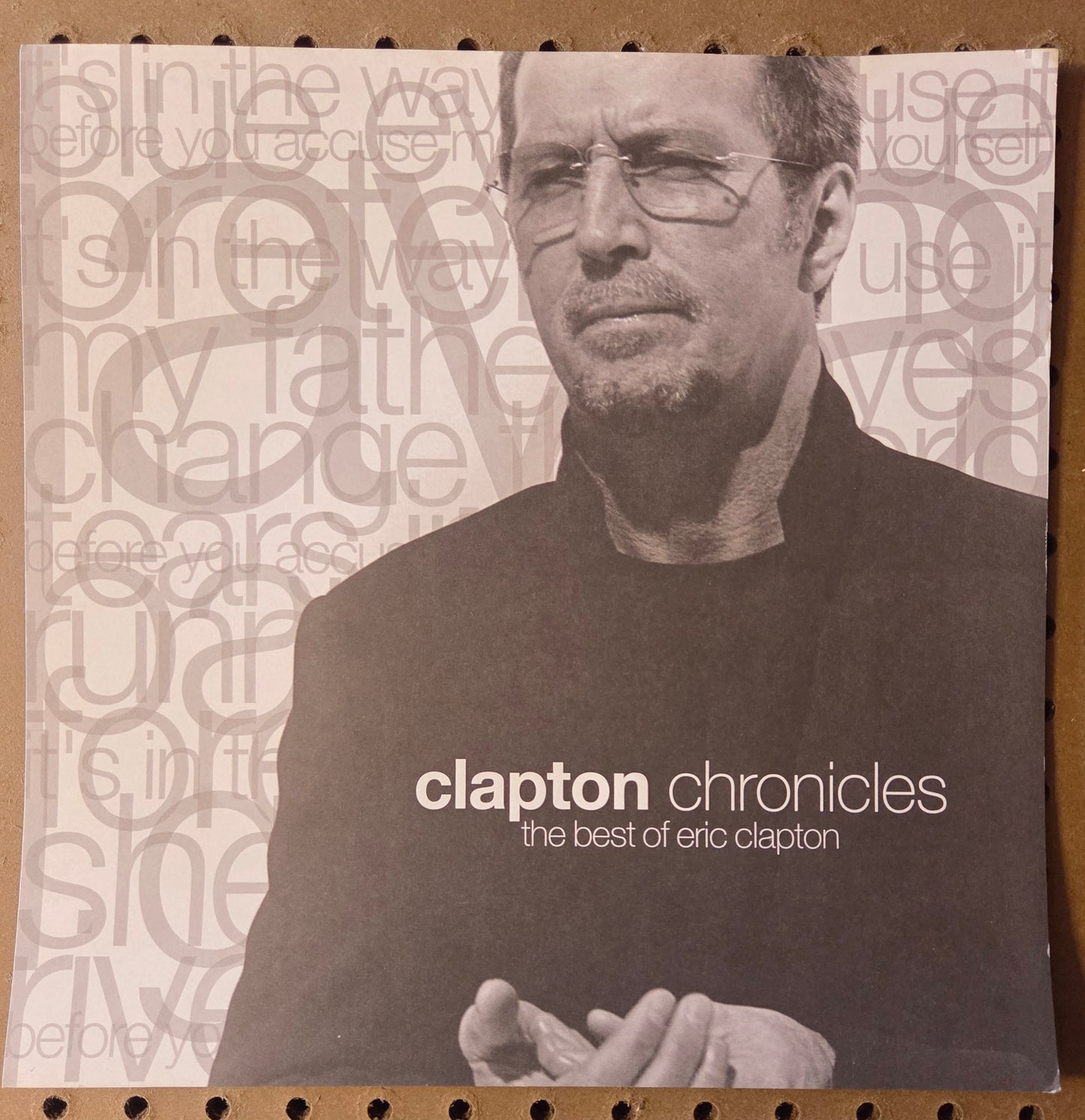 Eric Clapton "Clapton Chronicles" - 1999 Vintage Promotional Double-sided Album Cover Poster Flat