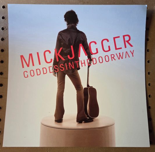 Mick Jagger "Goddess in the Doorway" - 2001 Vintage Promotional Double-sided Album Cover Poster Flat