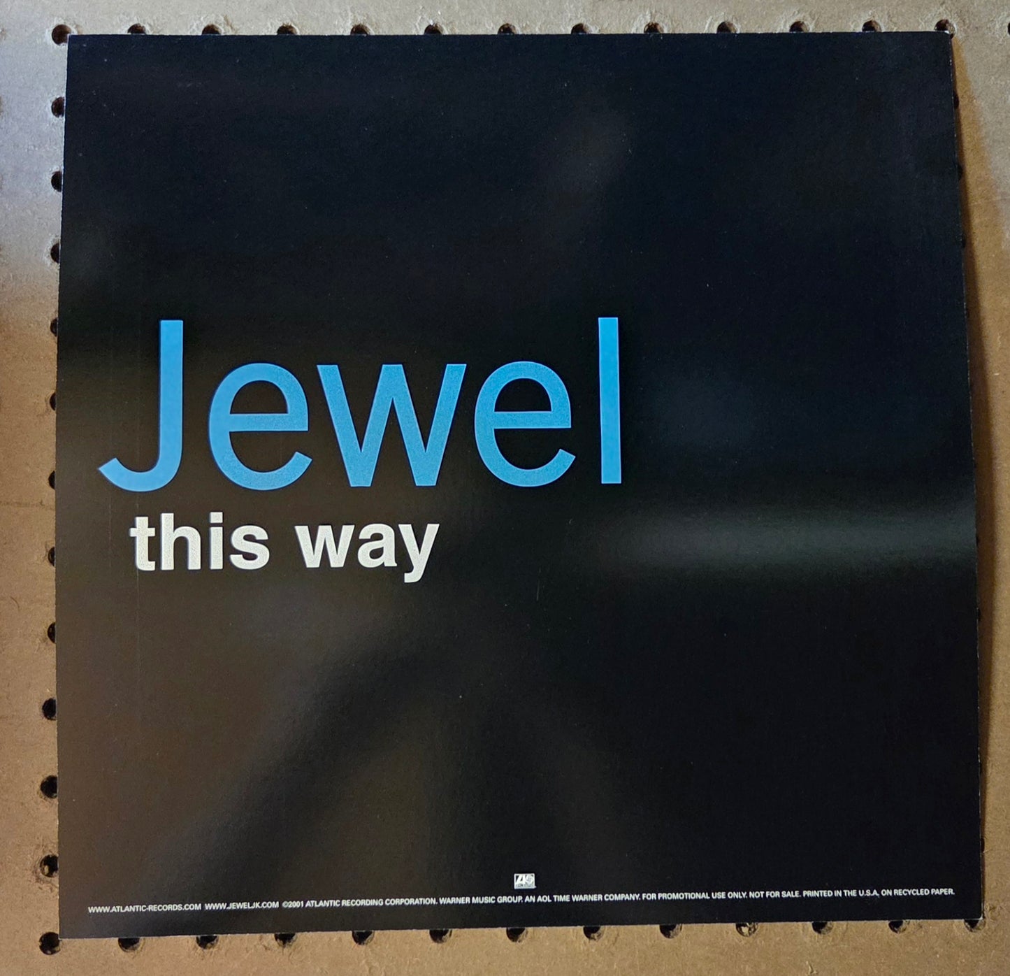 Jewel "This Way" - 2001 Vintage Promotional Double-sided Album Cover Poster Flat