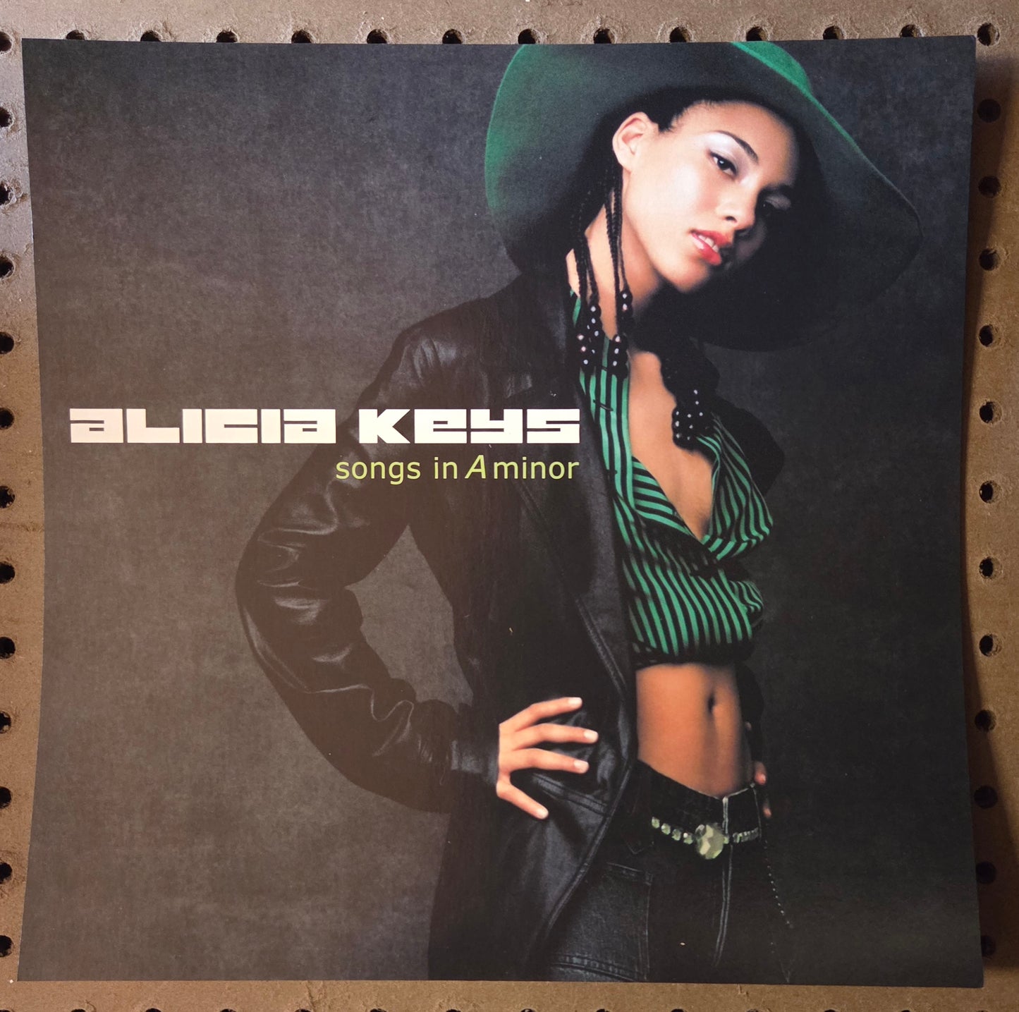 Alicia Keys "Songs in A Minor" - 2001 Vintage Promotional Double-sided Album Cover Poster Flat