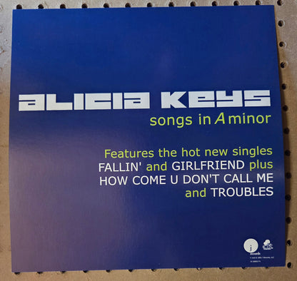 Alicia Keys "Songs in A Minor" - 2001 Vintage Promotional Double-sided Album Cover Poster Flat