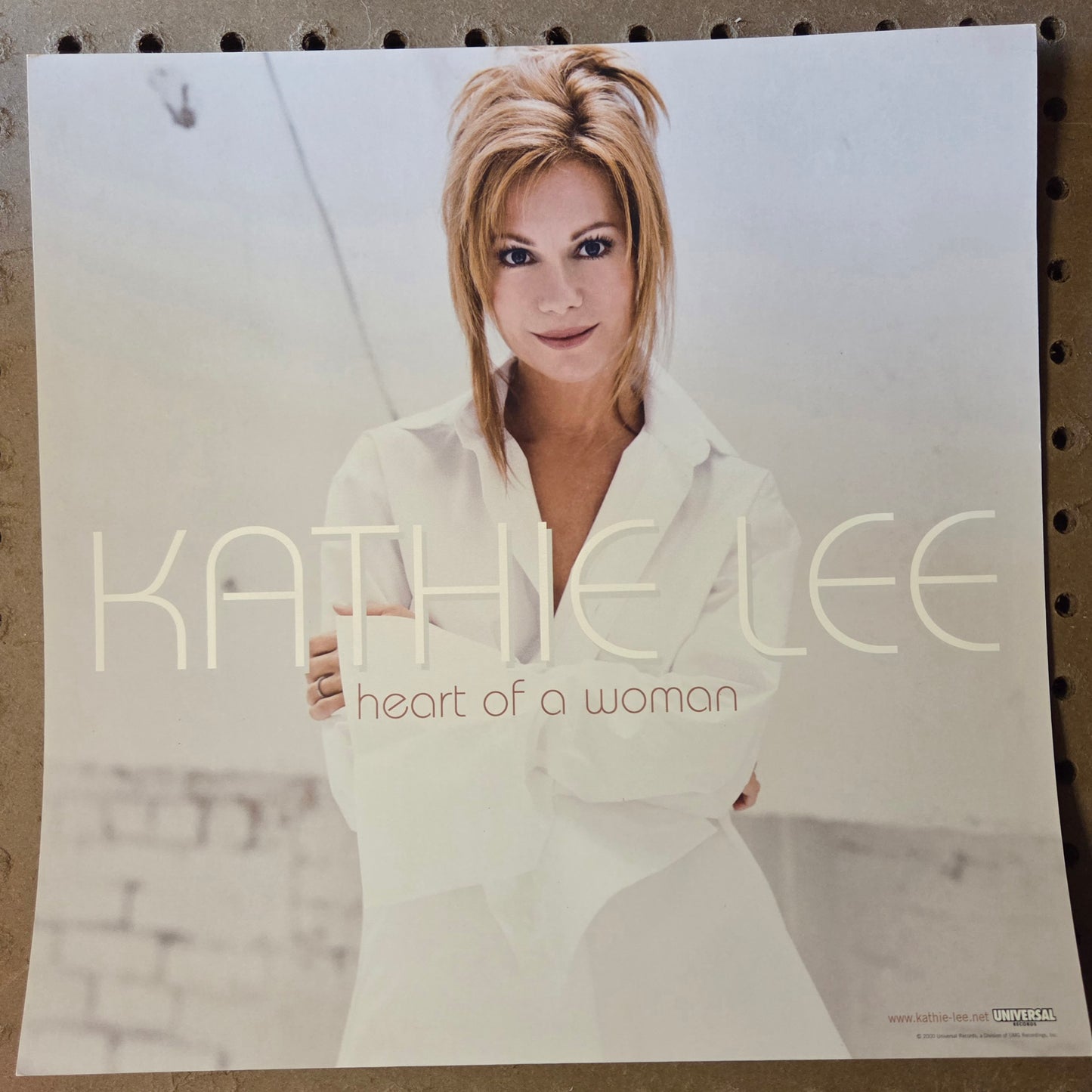 Kathie Lee "Heart of a Woman" - 2000 Vintage Promotional Double-sided Album Cover Poster Flat