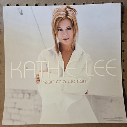 Kathie Lee "Heart of a Woman" - 2000 Vintage Promotional Double-sided Album Cover Poster Flat