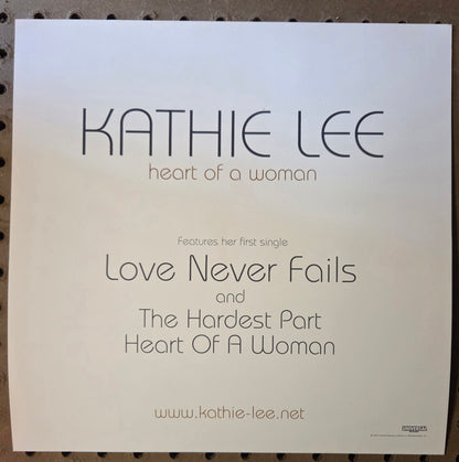 Kathie Lee "Heart of a Woman" - 2000 Vintage Promotional Double-sided Album Cover Poster Flat
