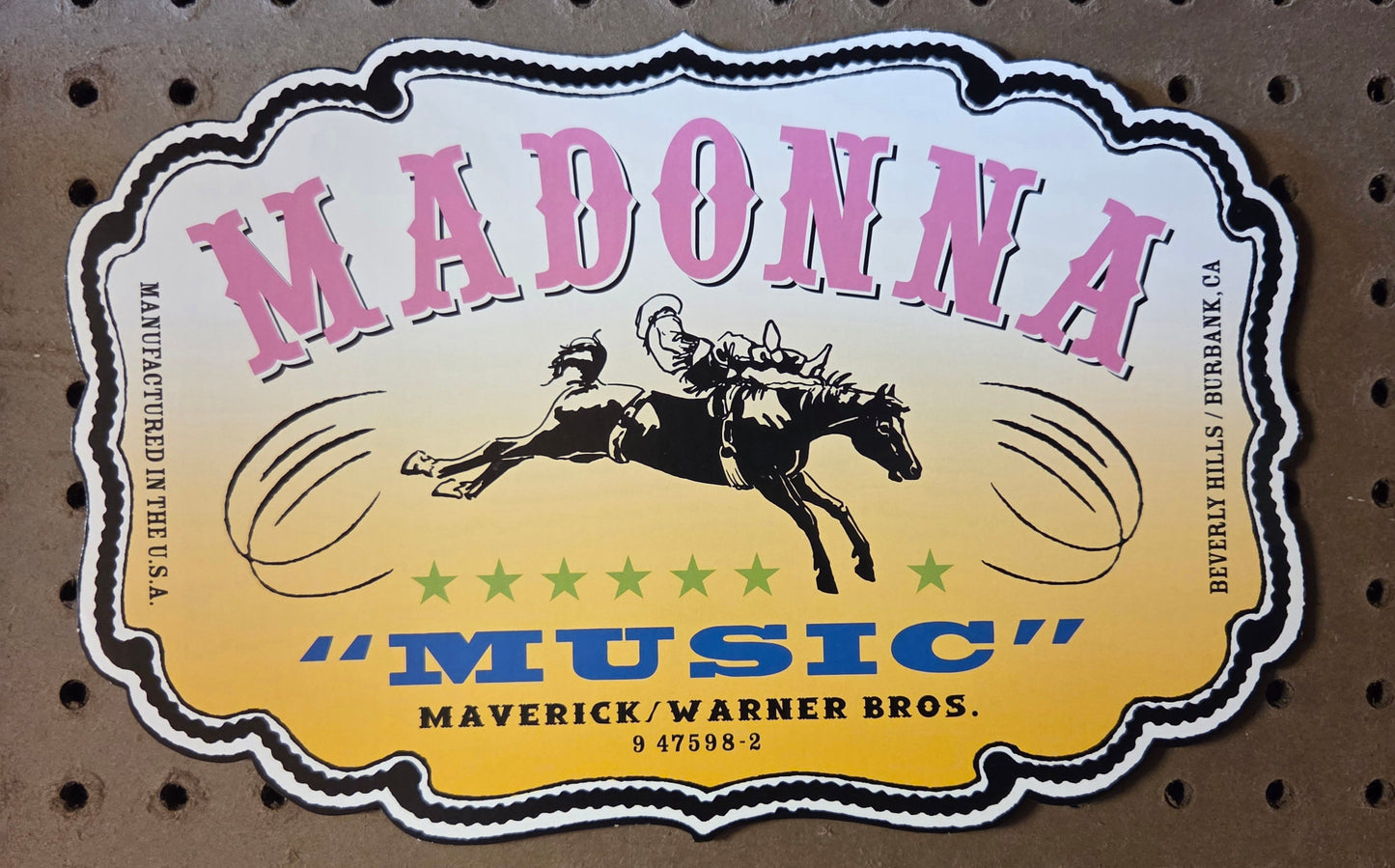 Madonna "Music" - 2000 Vintage Promotional Die-cut